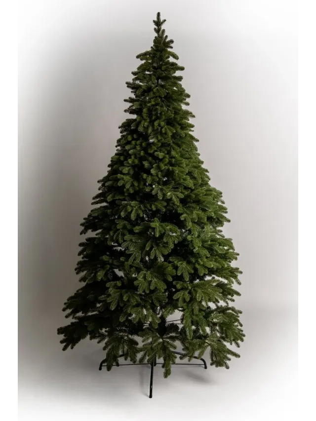 Brad artificial Noel New 240 cm QC226, 1250 Ramuri 2D + 3D PE, Circumferinta Bazei 302 cm
